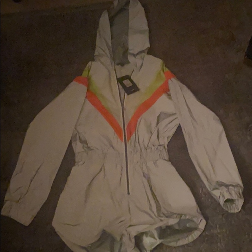 Reflective windbreaker romper